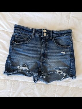 BKE Distressed Denim Cutoff Shorts - Blue